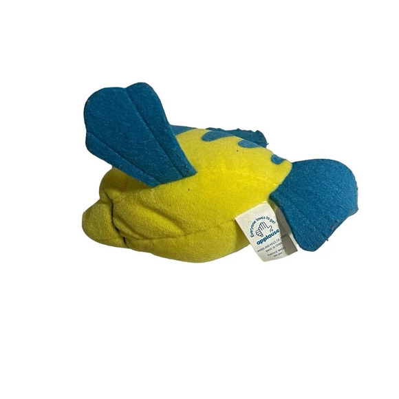 Vintage Applause Disney The Little Mermaid: Flounder Plush 6” Stuffed Animal - Picture 13 of 13
